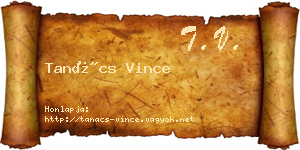 Tanács Vince névjegykártya