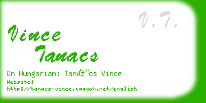 vince tanacs business card